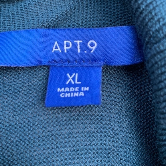 APT. 9® Women’s Ribbed Side Panel Turtleneck Sweater - Knight Green - Picture 13 of 13